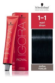 Schwarzkopf Professional Igora Royal Permanent Hair Color, 1-1, Blue Black, 60 Gram