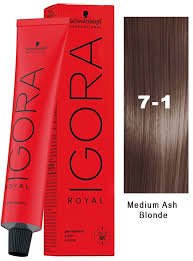 Schwarzkopf - Igora Royal Permanent Hair Color 7-1 Medium Ash Blonde 2.1 oz - Image 3